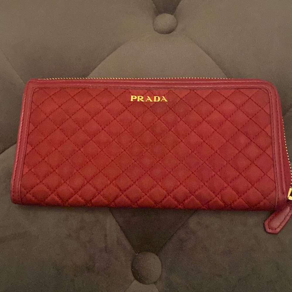 Prada Pink Quilted Wallet